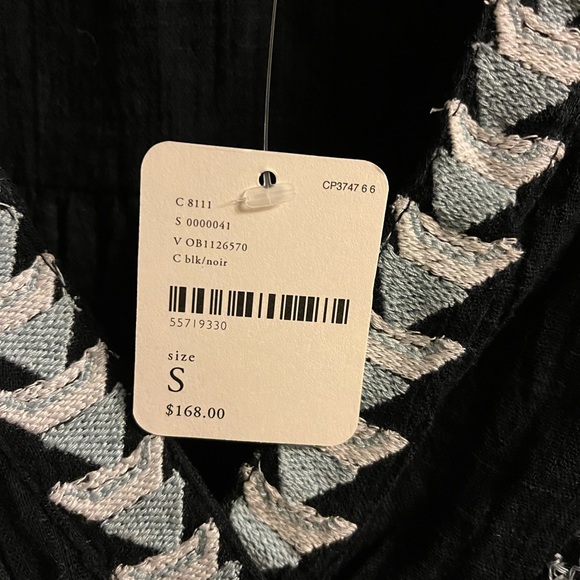 Saffron embroidered tunic in black.Free people.NWT - Picture 4 of 11